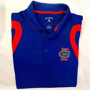 Florida Gators Mens Blue & Orange Performance Polo- Size Large